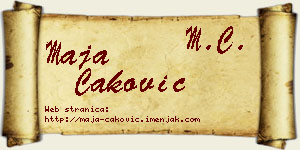 Maja Caković vizit kartica
